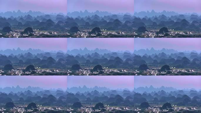 水墨意境喀斯特山脉