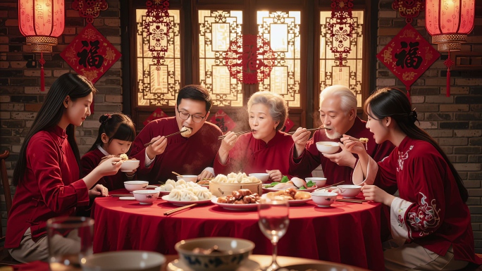 2026马年春节祝福新年团圆喜庆氛围