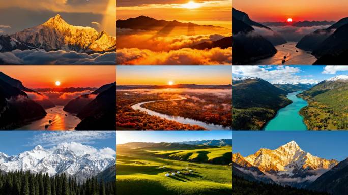 中国壮美山河风光合集