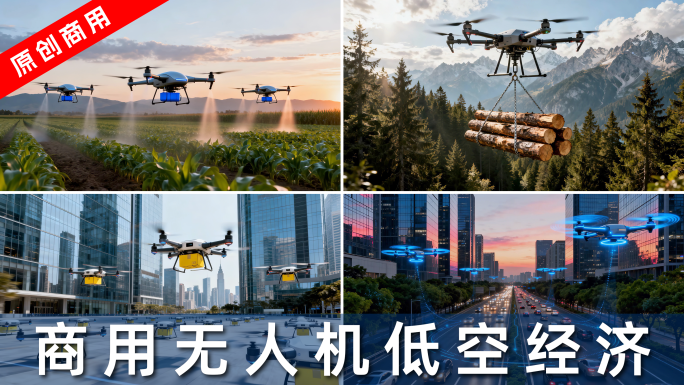 无人机低空经济快递搜救医疗农业运输建筑