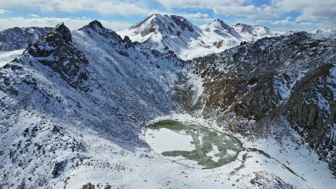 【4K】雪山航拍壮丽景色