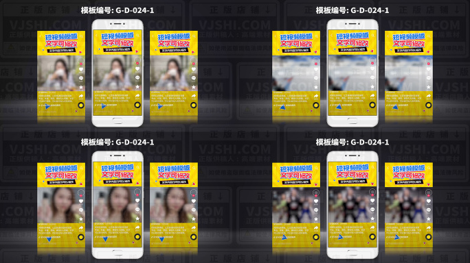 视频包装装饰边框模板竖屏