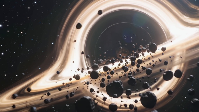 宇宙黑洞光环动态星际光环粒子特效