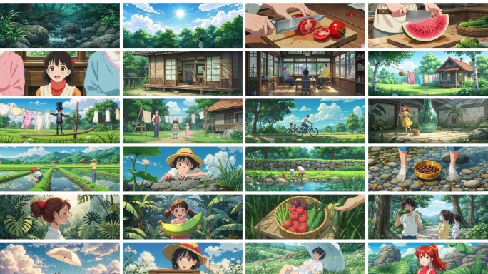 【宽屏】日系治愈动漫动画风田园场景