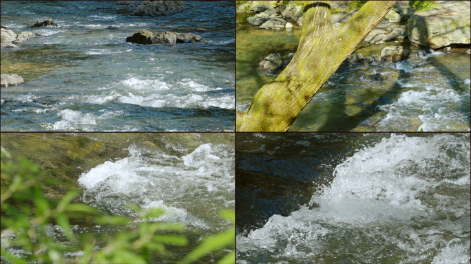 山间清澈溪流流水