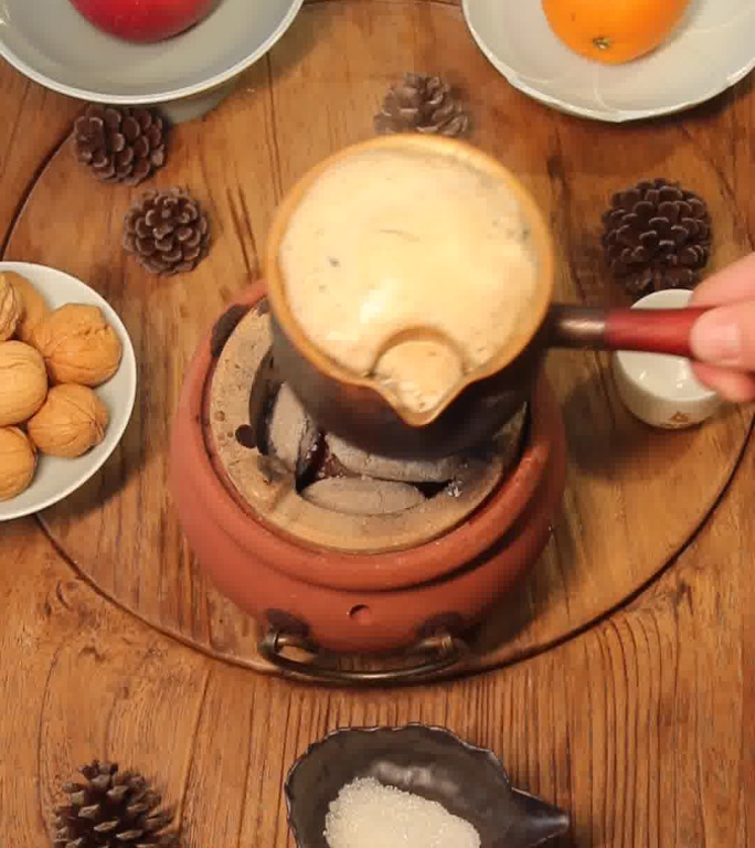 围炉煮茶之自制奶茶全过程（部分现场音）