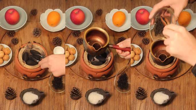 围炉煮茶之自制奶茶全过程（部分现场音）