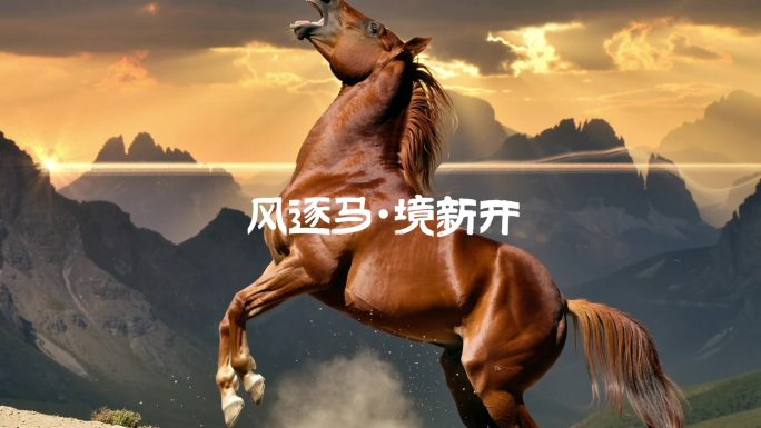 震撼大气2026马年年会开场片头视频模版