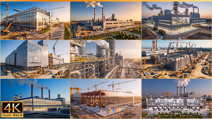 工业建筑施工生长/工厂建设/厂房建造施工