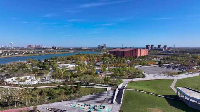 天津中新友好公园4K航拍