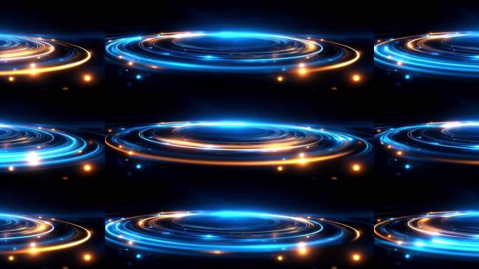 【循环背景】动感光效圆环背景