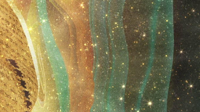 金色绿色渐变线条背景