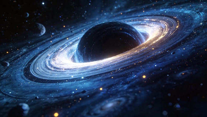 震撼黑洞宇宙奇观 绚丽吸积盘太空探索
