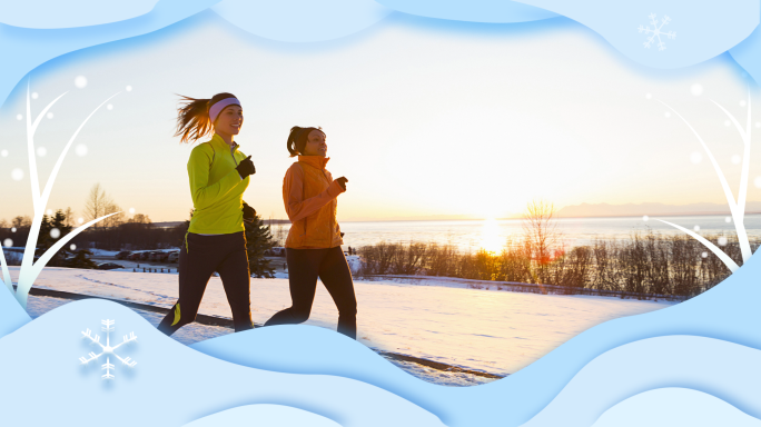 冬季卡通视频边框