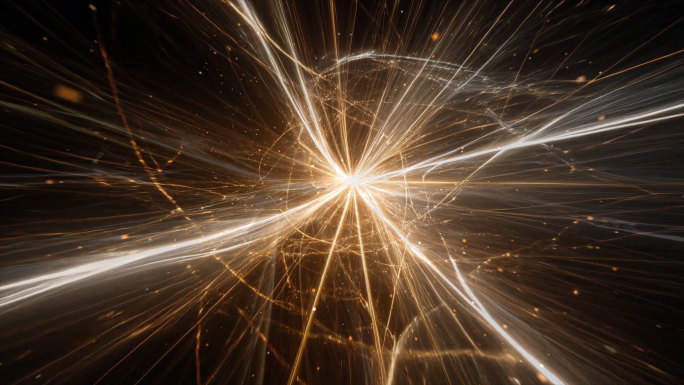 金色光效粒子穿梭无缝循环
