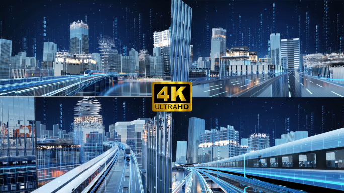 科技城市 建筑生长动画_AEC4D