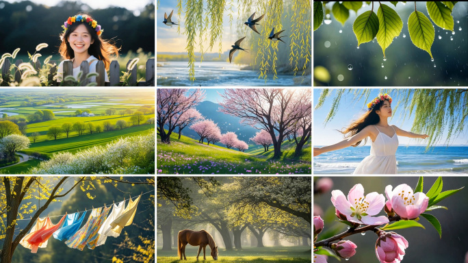 春光美  配乐成品  春天花海少女