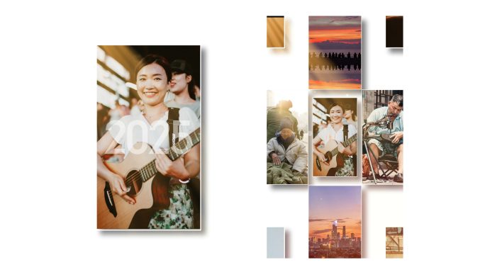 竖版照片墙汇聚标题片头