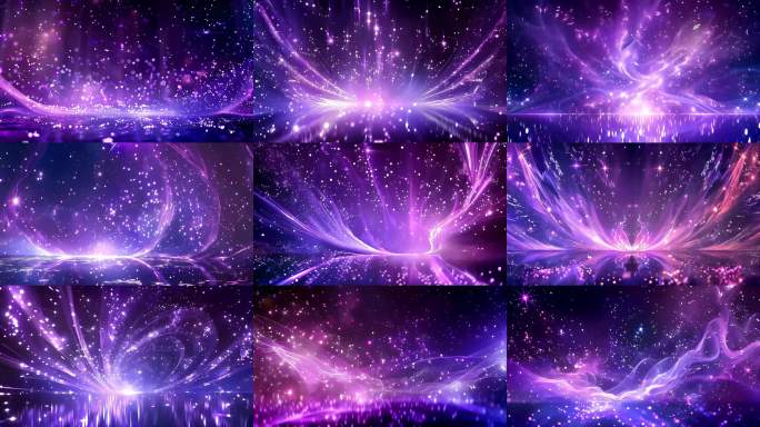 紫色梦幻粒子唯美浪漫背景