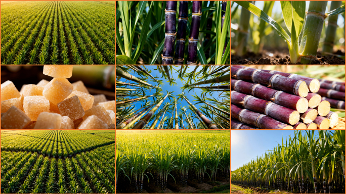 【4K】高质量甘蔗田与甘蔗特写合集