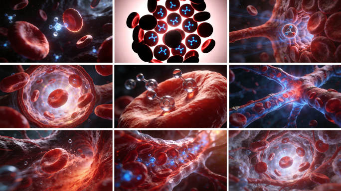 血液里的氧气动画 人体血液循环系统微观