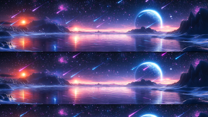 8k星空流星 星辰大海