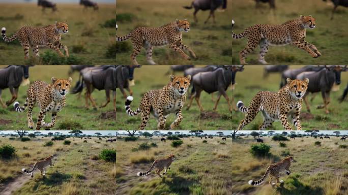 猎豹草原捕猎瞬间