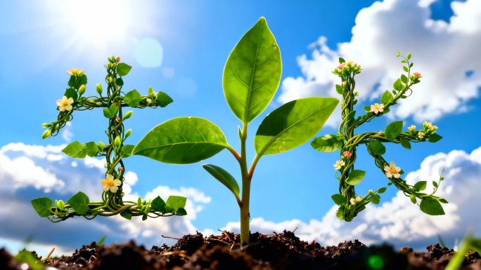 种子长成参天大树延时动画