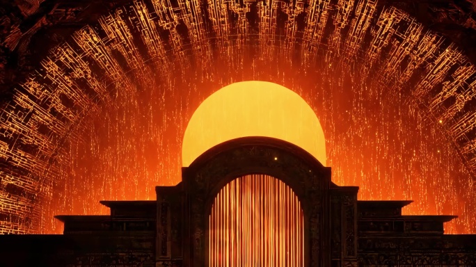 武侠 武术 鼓舞 中国风 金色 开场vj