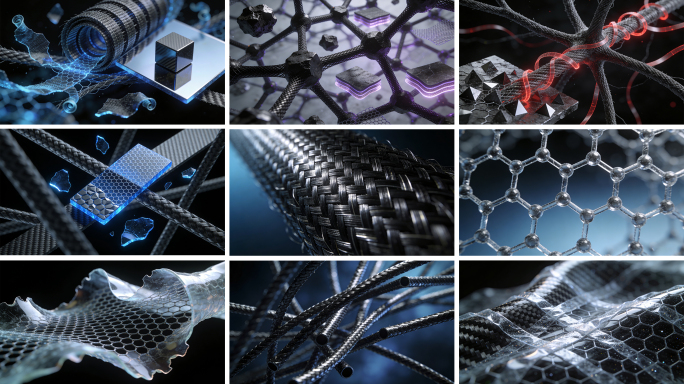 纳米科技分子结构 碳素纤维碳晶板石墨烯