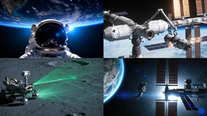 航天科技火箭发射空间站宇航员月球探测