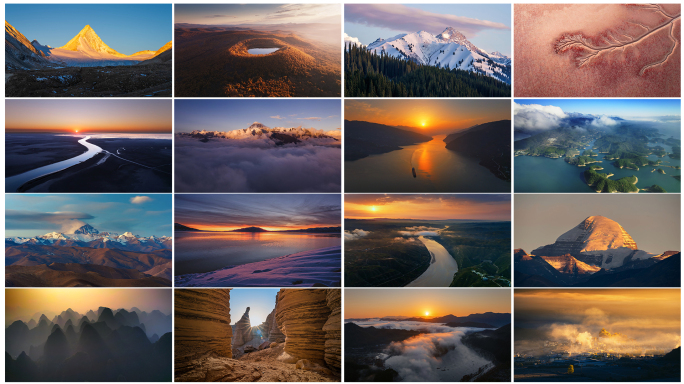 中国地理地貌 大好河山 自然风景延时合集