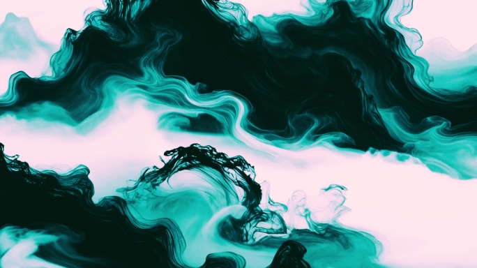 宽屏只此青绿写意水墨山水背景