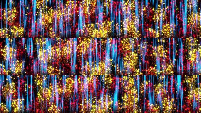 teamlab沉浸式花海瀑布投影8k