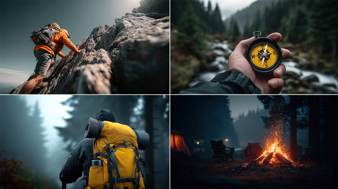 攀登高峰爬山爬雪山登顶山峰合集