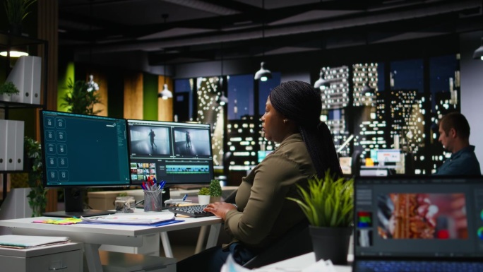 非洲裔美国视频制作人在影视制作行业工作