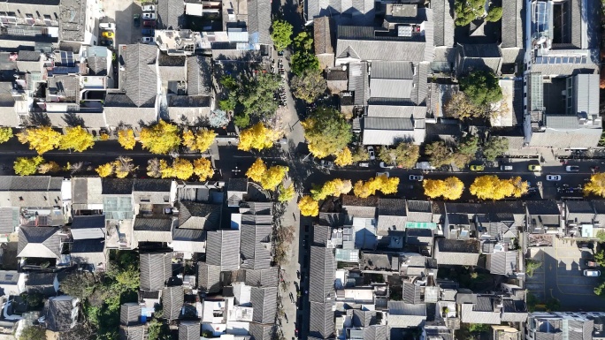 云南大理古城 高空俯瞰城市布局