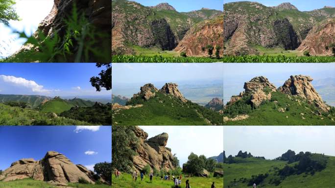 白岔河岩画遗址山野风光自然景观