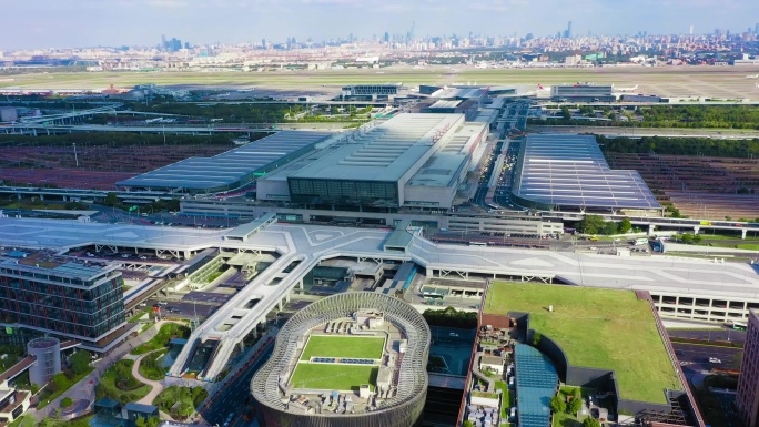 虹桥商务区虹桥枢纽多镜头