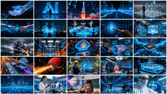 AI人工智能机器人未来科技创新数字化城市