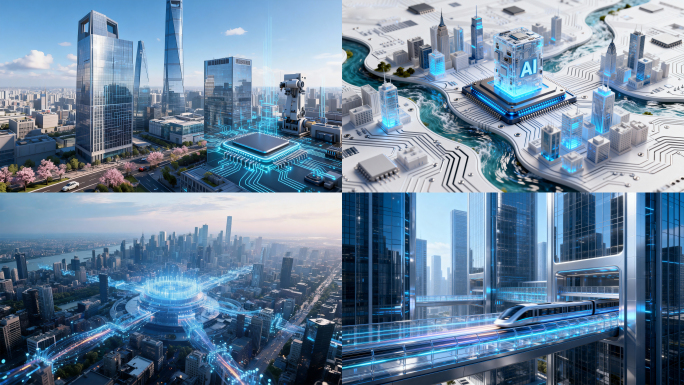 未来城市科幻科技智慧概念生活交通城市