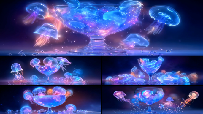 后来的我们-梦幻星辰发光水母大屏