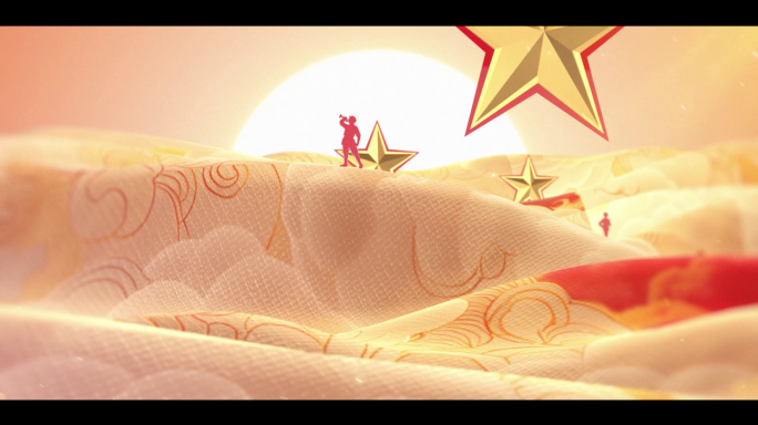 国风片头图文文字丝绸