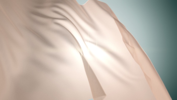 轻纱丝绸飘动旗帜4K