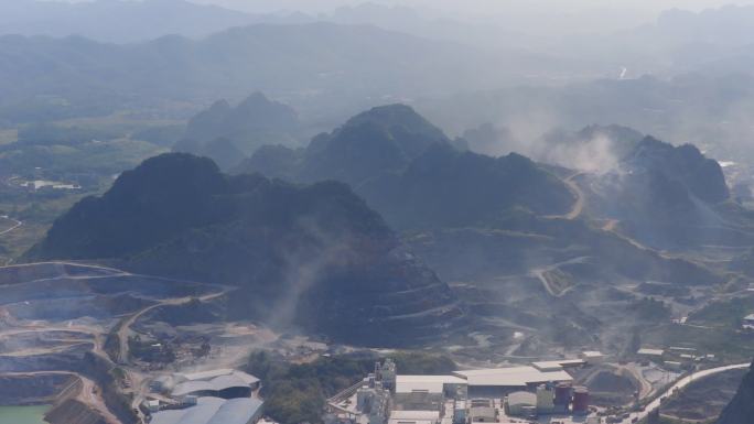 矿山开采航拍全景