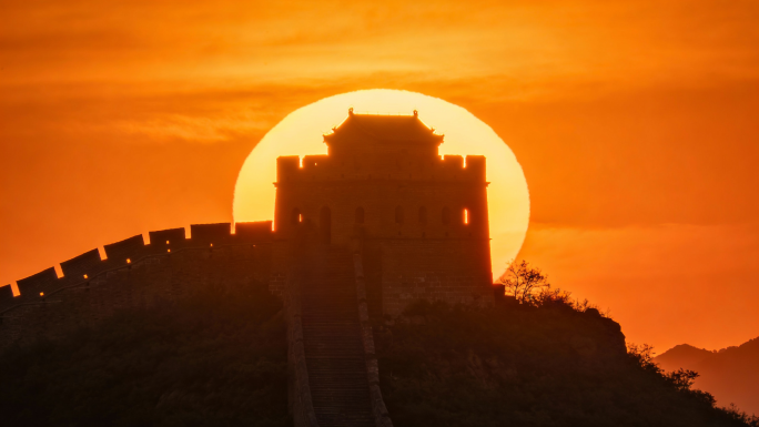 长城万里长城日出长城云海航拍长城壮美长城