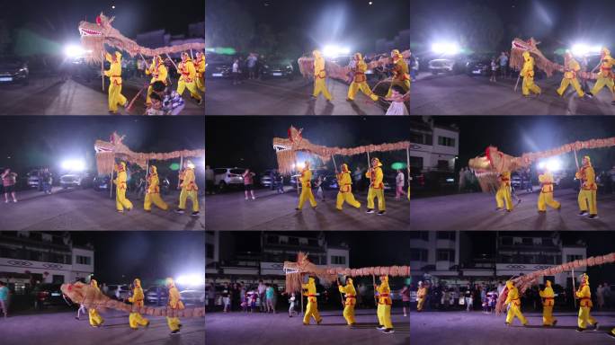 传统民俗 舞草龙 徽州龙灯巡游