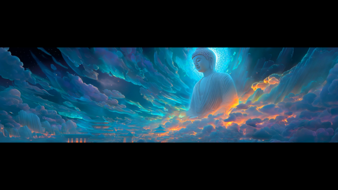 浮光 周深-梦幻古寺佛光LED大屏