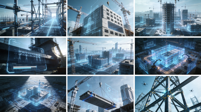 智慧工地数字建造施工蓝图数字工地