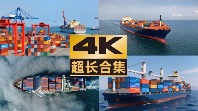 远洋货轮集装箱运输全球贸易海运物流